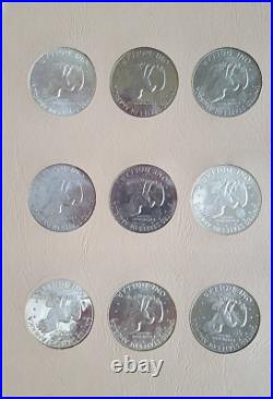1971-1978 P-d-s Eisenhower Dollars 32 Coins Complete Set In Dansco Album