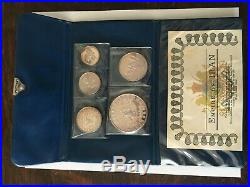 1971 Persia Anniversary Of Persian Empire 5 Silver Coin Set Rare Complete