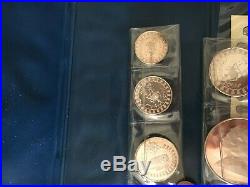 1971 Persia Anniversary Of Persian Empire 5 Silver Coin Set Rare Complete