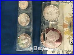 1971 Persia Anniversary Of Persian Empire 5 Silver Coin Set Rare Complete