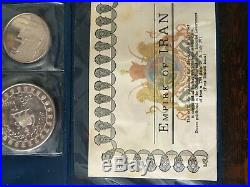 1971 Persia Anniversary Of Persian Empire 5 Silver Coin Set Rare Complete