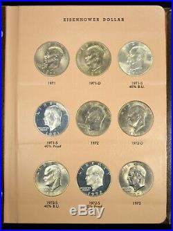 1971 Thru 1978 Complete Eisenhower Dollar Set Uncirculated and Proof 32 Coins