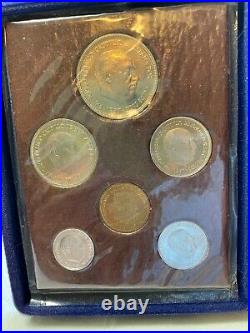 1972 Francisco Franco Sealed Proof Set Complete 6 Uncirculated Coins Spain