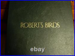 1973 GILROY ROBERTS STERLING SILVER SET OF FIVE ROBERTS BIRDS WithALBUM COMPLETE
