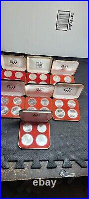 1976 Canada olympic games. 925 silver 28 coins complete set