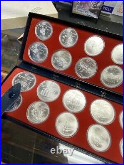 1976 Montreal Olympic Coins Sets I-vii. Complete With Case