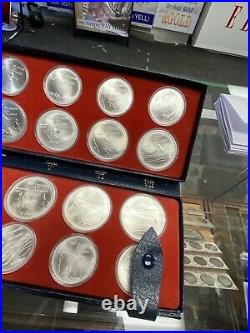 1976 Montreal Olympic Coins Sets I-vii. Complete With Case