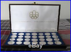 1976 Montreal Olympics 28 Sterling Silver Coin Complete Set