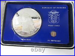 1976 Panama 20 Balboa Proof Coin Set of 2 Complete