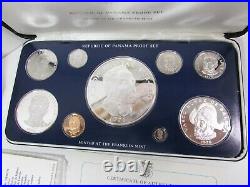 1976 Panama Proof Coin Set of 9 Complete 5.8oz Silver Balboa