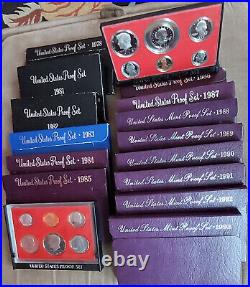 1978-1993 S United States Mint Complete 16 PROOF Year Set 84 Coin Run Dealer Lot