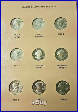 1979-81,99 P-D-S SUSAN B ANTHONY DOLLAR COMPLETE SET 18 COINS With1979&1981 Type 2