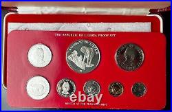 1979 Liberia Silver Proof Complete Set with Original Box and Packaging