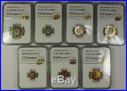 1980 Complete Bulgaria Proof Ultra Cameo 7 Piece Set NGC Wings Endorsed