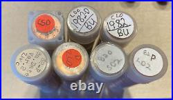 1982 P & D Lincoln Cent BU MS Complete 7 Roll set Small & Large Copper & Zinc