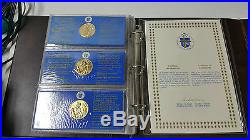 1984 Canada Papal Visit Complete 15 Gold Plated Coin Set with CoA