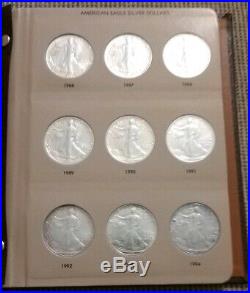19862018 American Silver Eagle Complete Set In Dansco 33 Coins Uncirculated Nr