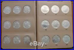 19862018 American Silver Eagle Complete Set In Dansco 33 Coins Uncirculated Nr