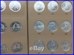 19862018 American Silver Eagle Complete Set In Dansco 33 Coins Uncirculated (e)