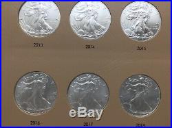 19862018 American Silver Eagle Complete Set In Dansco 33 Coins Uncirculated (e)