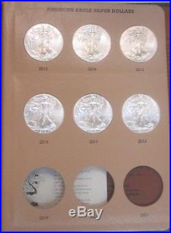 1986 2018 Silver Eagle Complete Uncirculated Set 33 Coins 33 ozt Fine Silver