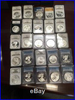 1986-2019 American Silver Eagle Collection COMPLETE SET 90 coins, no 1995-W