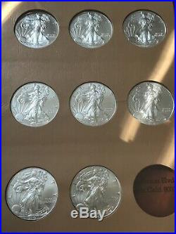 1986 2020 American Silver Eagle Coin Set In Dansco 1oz. 999 (27of35 Complete)