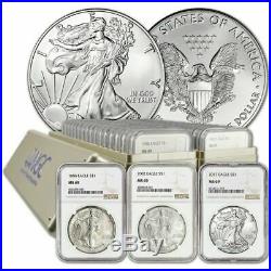 1986 2020 Complete 35 Coin American Silver Eagle Set Ngc Ms 69