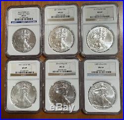 1986-2020 Complete Silver Eagle Set NGC MS69 35-Coins