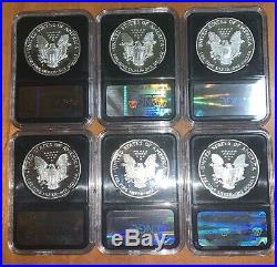 1986-2020 PF69 34 Coin Complete Proof American Silver Eagle Set NGC Retro Black