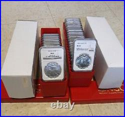 1986 2021(36) Coin American Silver Eagle Complete Set Ngc Ms 69