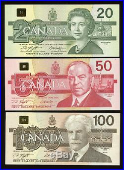 1986 Bank of Canada $2 $100 Complete Set of Bird Series Banknotes Uncirculated