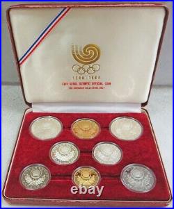 1987 Gold & Silver South Korea Olympic XXIV Gem Proof Complete 8 Coin Set