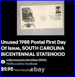 1988 USA Statehood Bicentennial First Day Stamp COMPLETE SET FDC Uncirculated