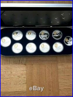 1990-1994 Rcm Uncirculated Aviation 1 Complete 10 Coin Set