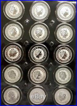 1990-2019 (30) BU Australia Australian 1 oz Silver Kookaburra Complete Coin Set
