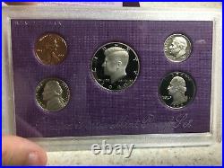1990 Rare Complete No S Lincoln Memorial Penny Original Proof Set Dcam Gem