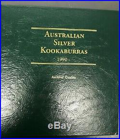 1990 to 2019 AUSTRALIAN SILVER KOOKABURRA 1 OZ BU (Complete Set of 30 coins)