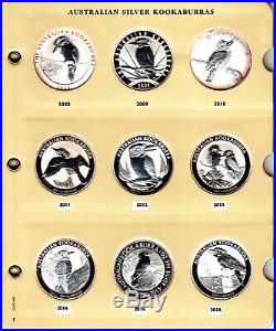 1990 to 2019 AUSTRALIAN SILVER KOOKABURRA 1 OZ BU (Complete Set of 30 coins)
