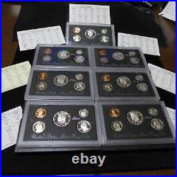 1992 1998 S 7 Set COMPLETE RUN OF U. S. SILVER PROOF SETS OGP & COA