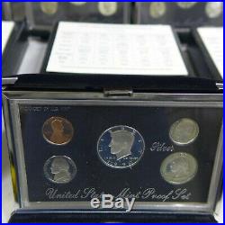 1992-1998-S Silver US Premier Proof Sets COMPLETE RUN 7 Sets US mint box and COA