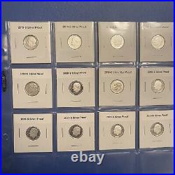 1992-2023 COMPLETE SILVER Proof Roosevelt Dime 35 Coin Set SPW Mints withRev Proof