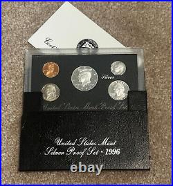 1992 to 1998 US Mint Silver Proof Sets in OGP with COA Complete Run of 7 Sets