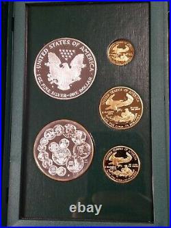 1993 US Mint Philadelphia Set 5 Coin Gold & Silver Proof Set -Complete As Issued