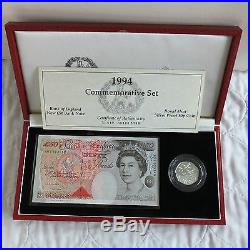 1994 £50 BANKNOTE + SILVER PROOF 50p SET complete