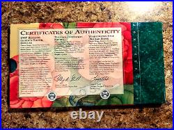 1997 Botanic Garden Coinage And Currency Set Complete With Inner Pamphlet