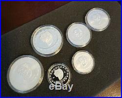 1997 Mexican Silver Disco de la Muerte Complete 6 Coin Set