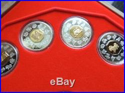 1998 2009 Canada Complete Serie Chinese Lunar Coin Set W Medaillon Gold Silver