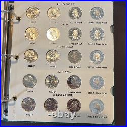 1999 2003 Complete Washington Quarter Set Littleton Album with Silver Proofs