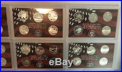 1999 2008 & 2009 Silver Proof Complete Set State Territory Quarter 56 Quarters
